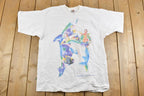 Vintage 1990s Virginia Marine Science Whale Theme Graphic T-Shirt