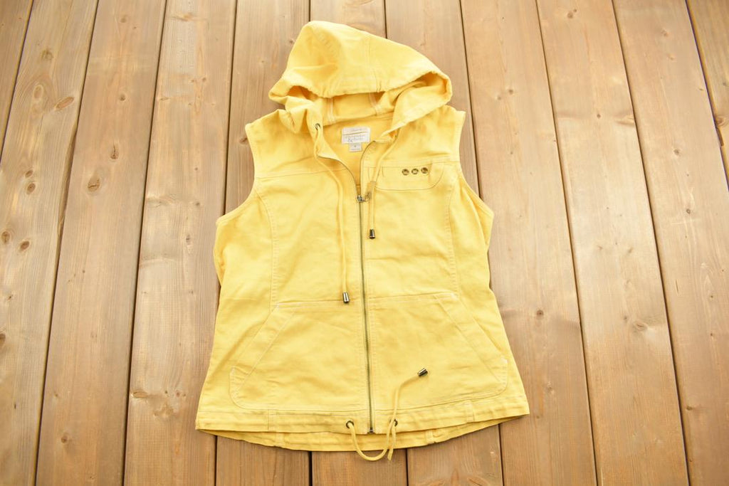 Vintage 1980s Christopher & Banks Sleeveless Zip up Hoodie