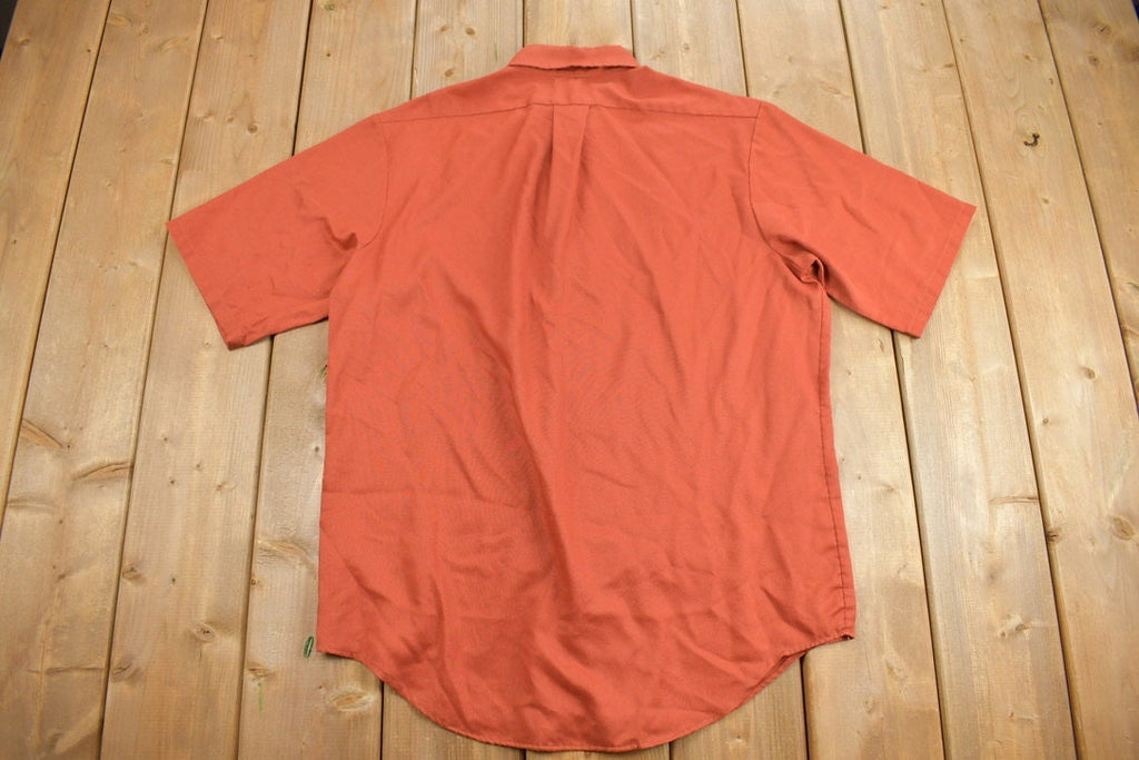 Vintage 1990s Towncraft Tapered Blank Short Sleeve Button Up Shirt