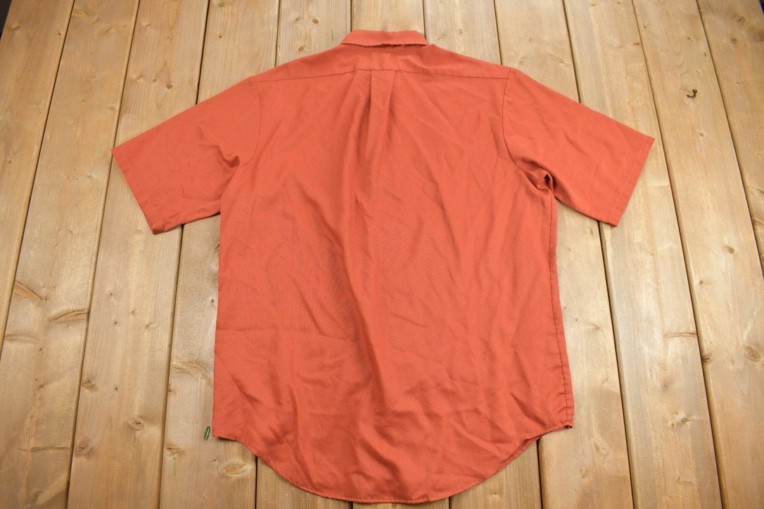 Vintage 1990s Towncraft Tapered Blank Short Sleeve Button Up Shirt