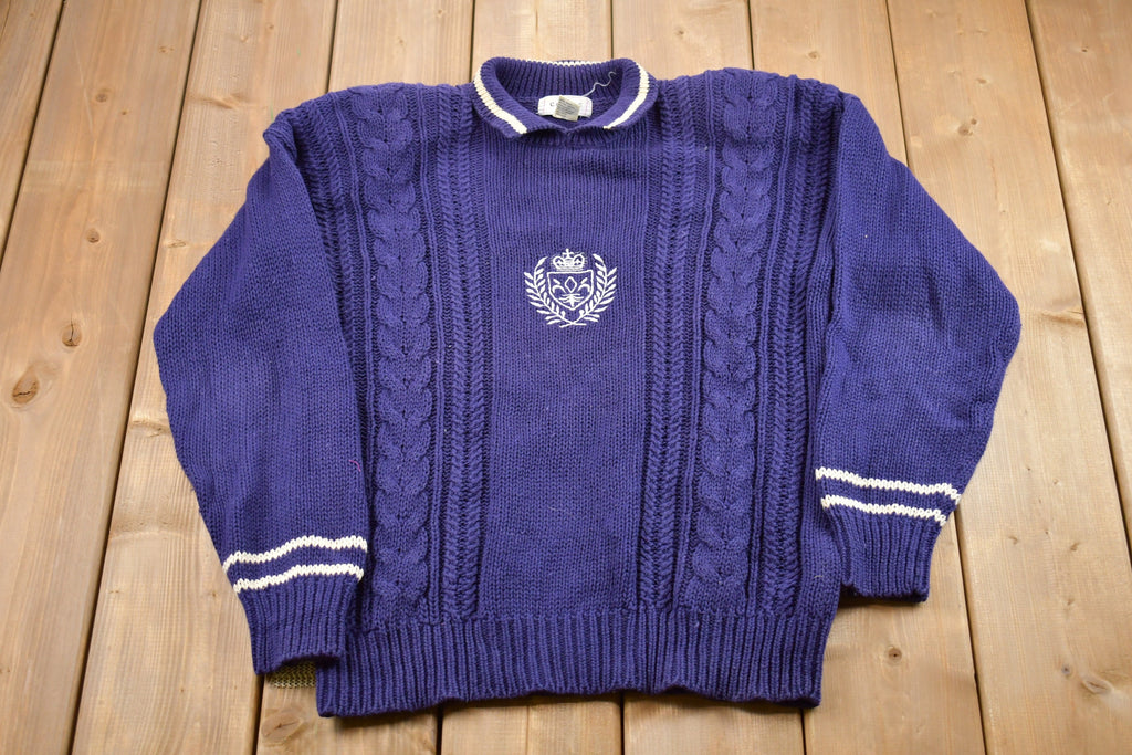 Vintage 1990s Covers Embroidered Knitted Sweater