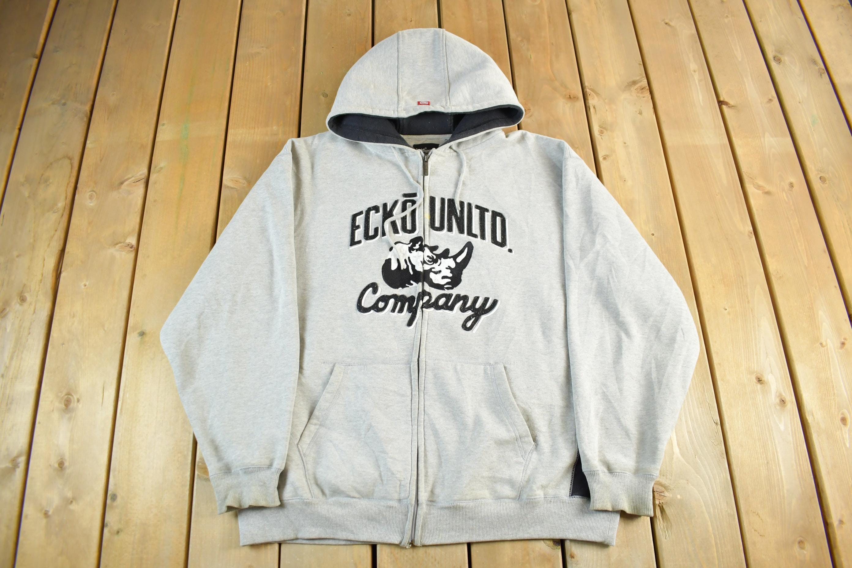 Vintage Y2K Ecko Unltd Zip Up Hoodie Men's XL