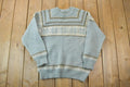 Vintage 1990s Norway Snowflakes Knit Crewneck Sweater