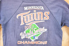 Vintage 1987 Minnesota Twins World Series Champions MLB Crewneck Sweatshirt Men's L