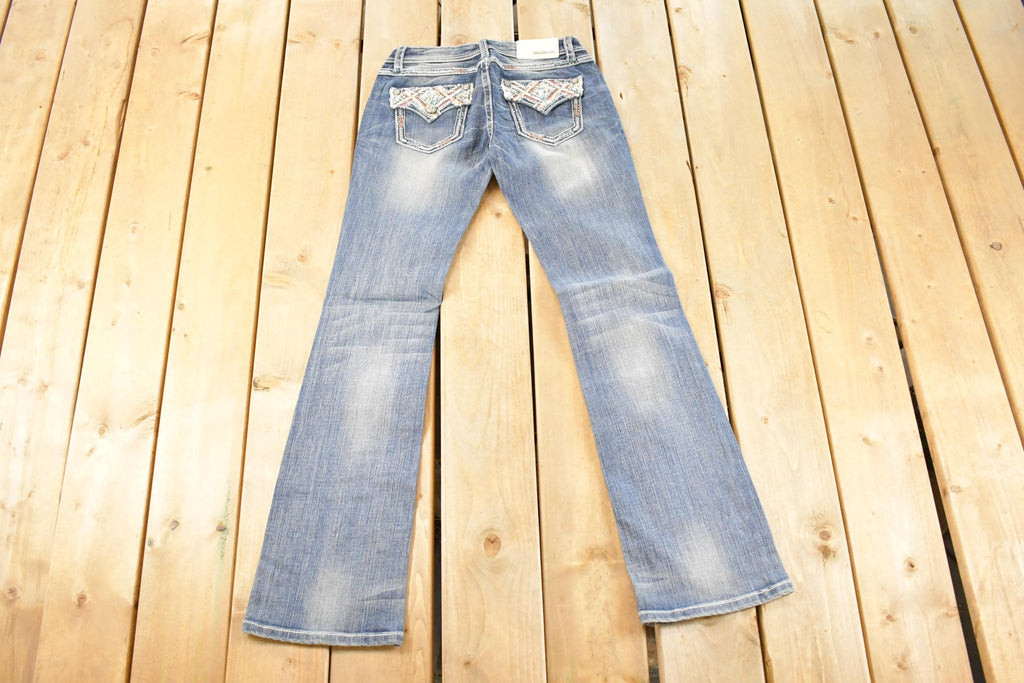 Vintage Deadstock Y2K Grace LA Bedazzled Low Rise Jeans Women's Size 27 x 32