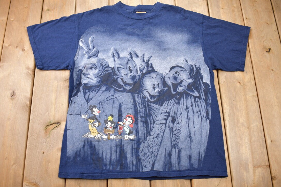 Vintage 1995 Animaniacs Mount Rushmare Cartoon Promo T-shirt