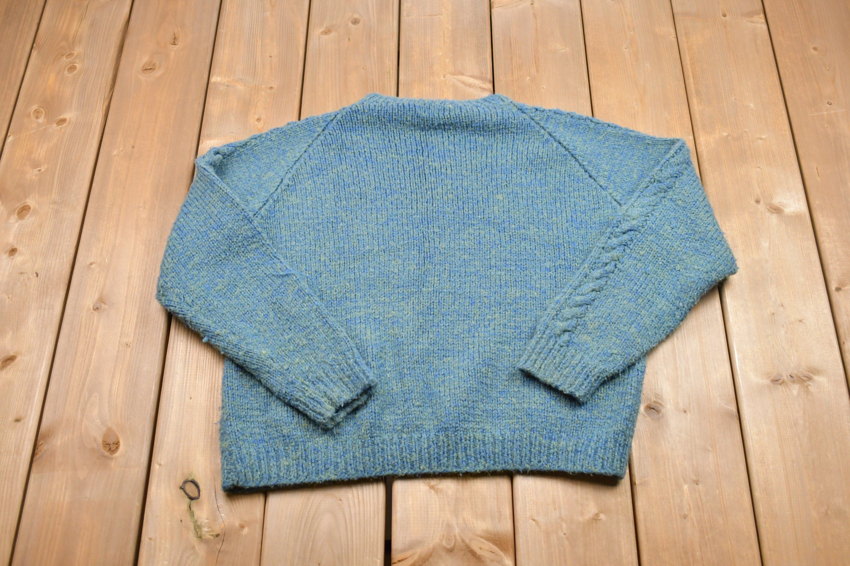 Vintage 1980s Hand Made Knitted Sweater