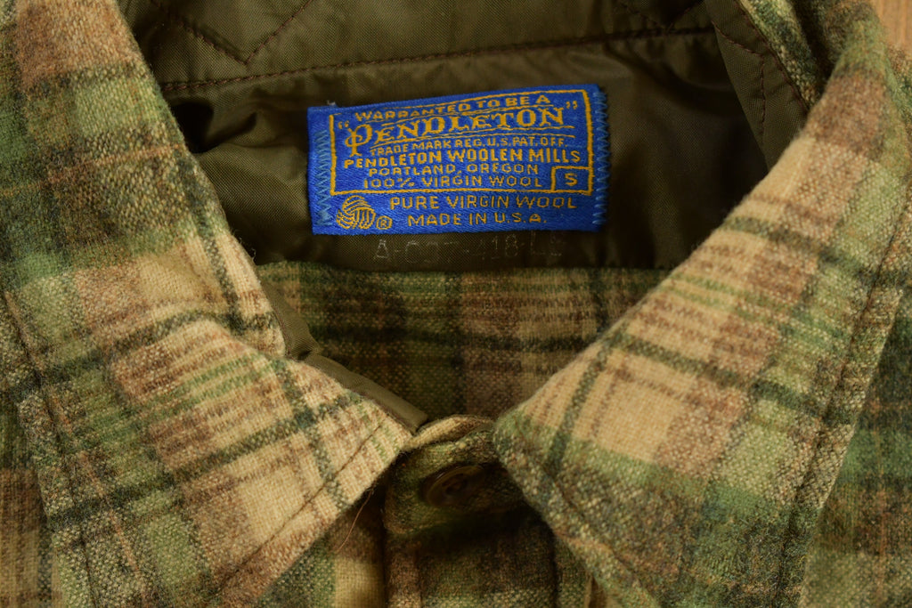 Vintage 1990s Pendleton Plaid Button Up Shirt Size L