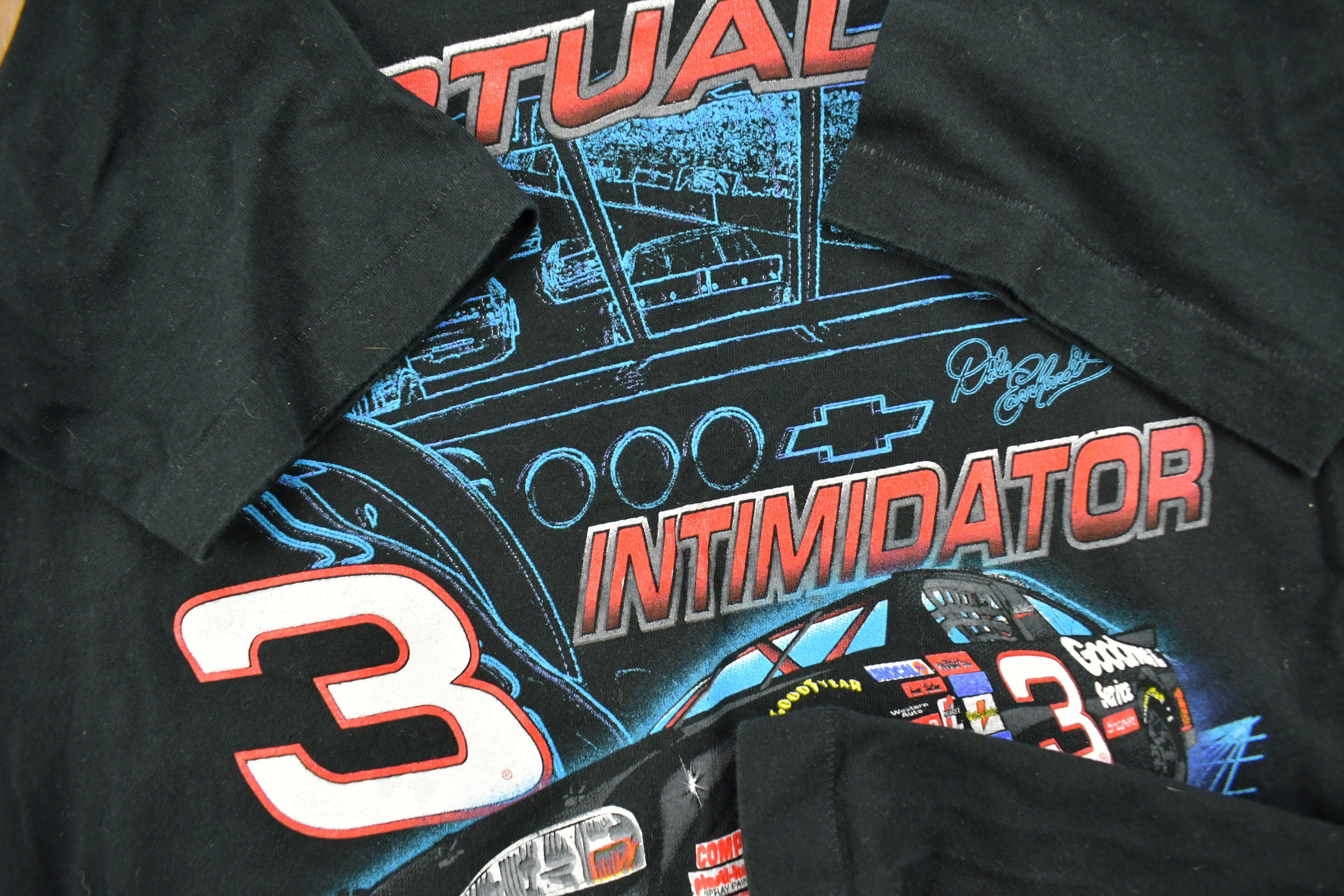 Vintage 1997 NASCAR Dale Earnhardt Virtual Intimidator Racing T-Shirt