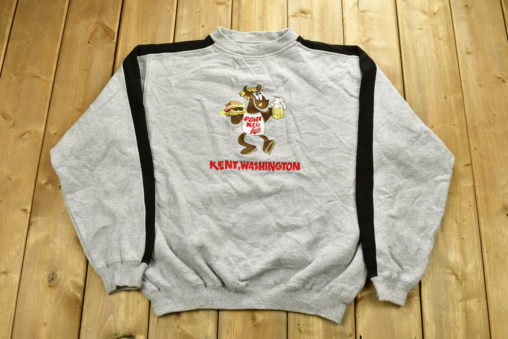 Vintage 1990's Kent Washington Blank Pony Keg Crewneck Sweatshirt