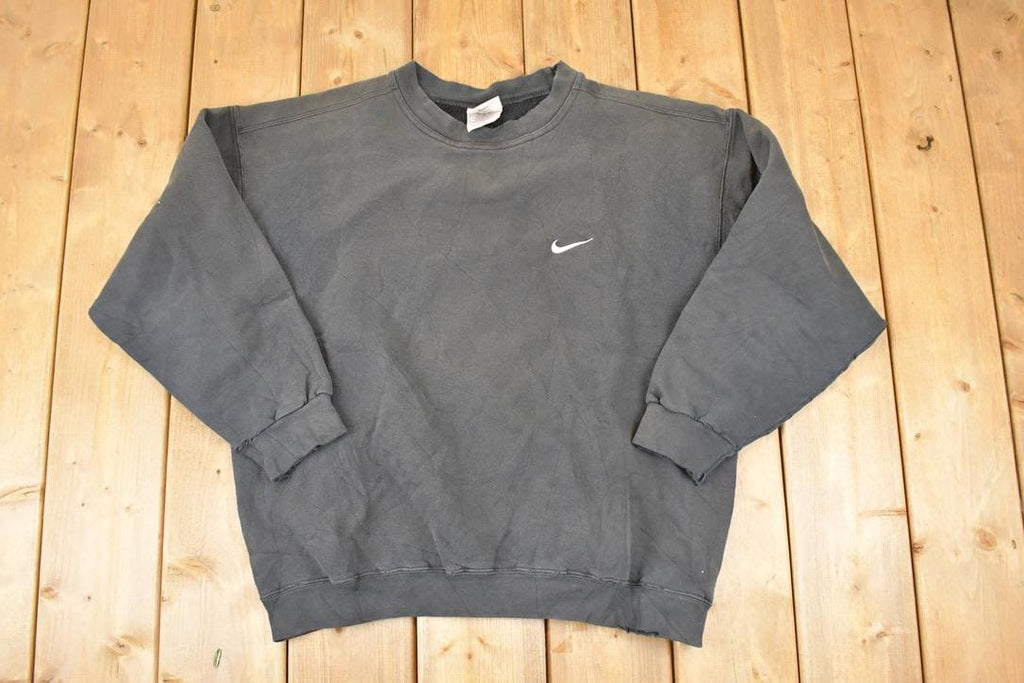 Vintage 1990s Nike Embroidered Mini Swoosh Sweatshirt Men's L