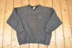 Vintage 1990s Nike Embroidered Mini Swoosh Sweatshirt Men's L