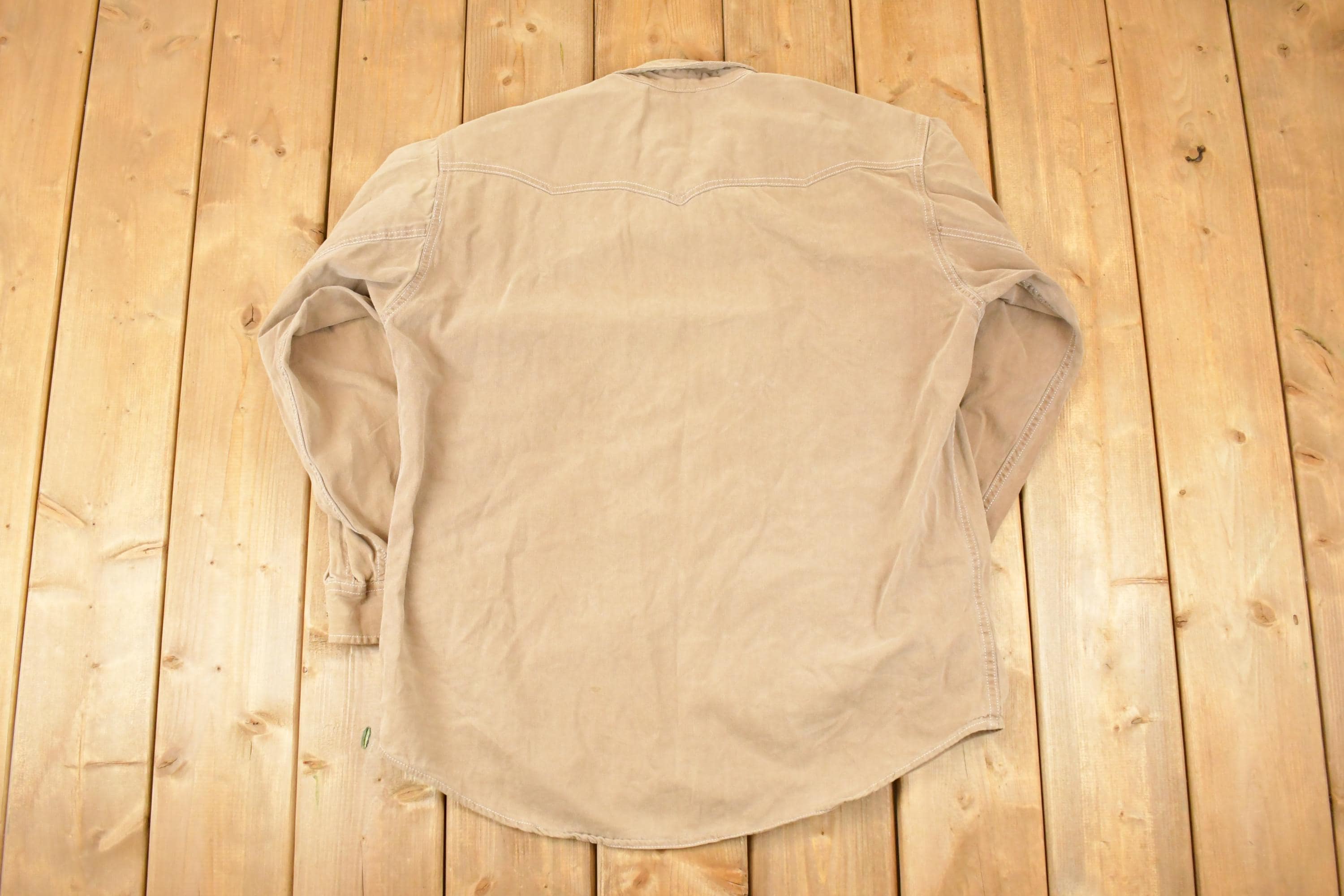Vintage 1990s Tan Levis Button Up Shirt Men's L