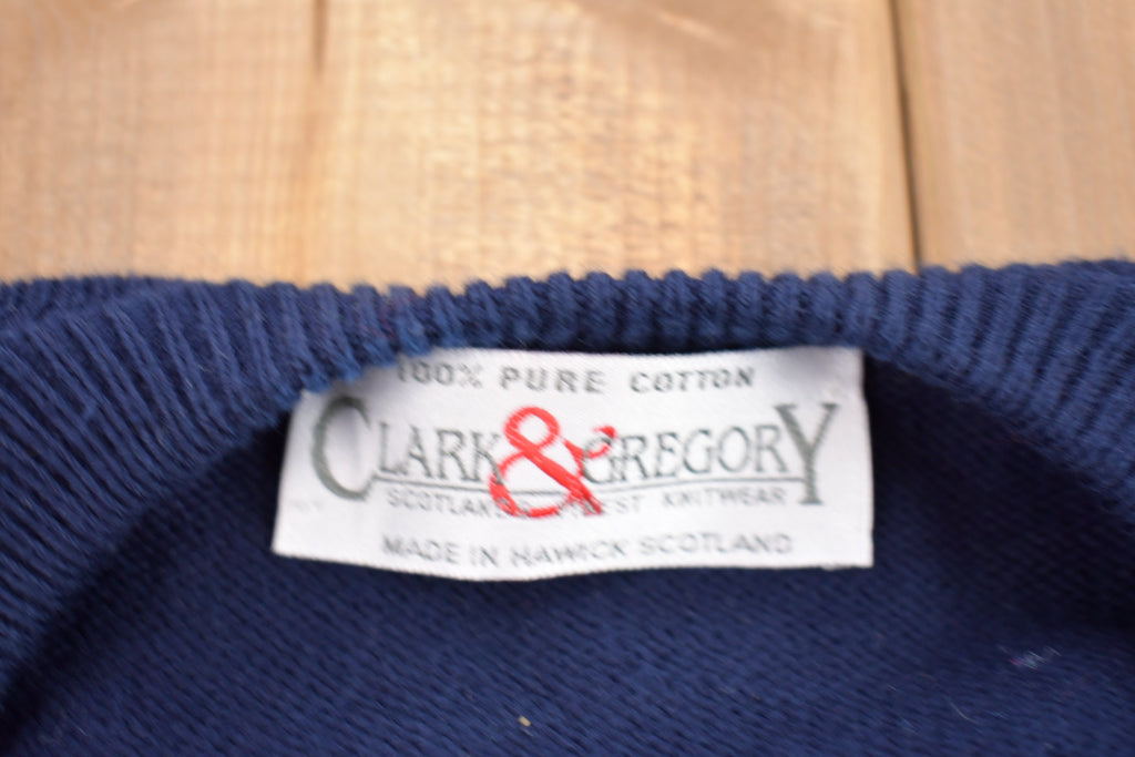 Vintage 1990s Clark & Gregory Plaid Knitted Sweater