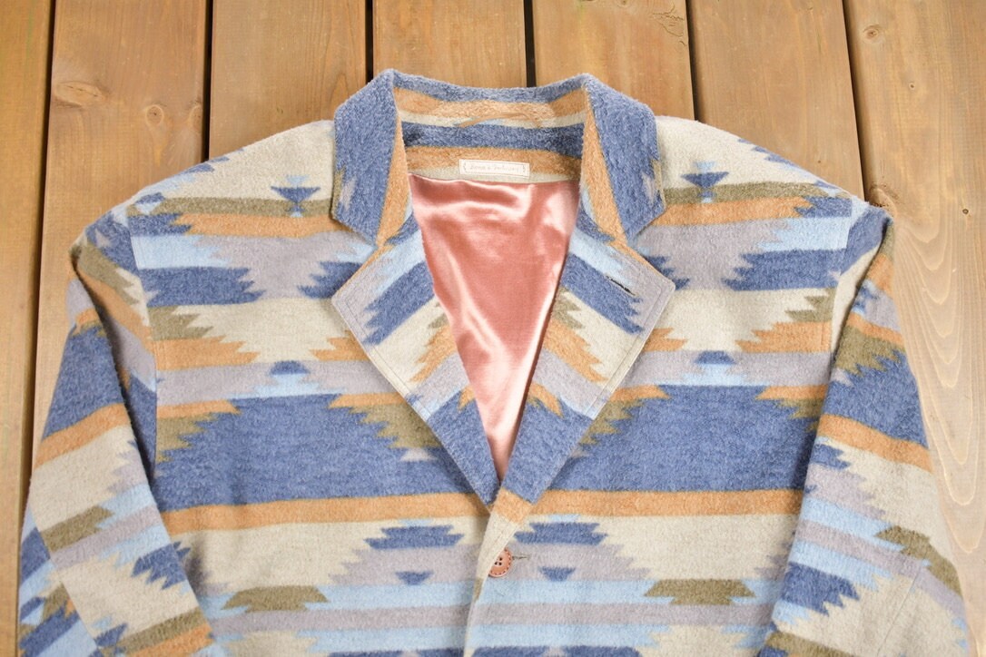 Vintage 1980s Aztec Pattern Blazer