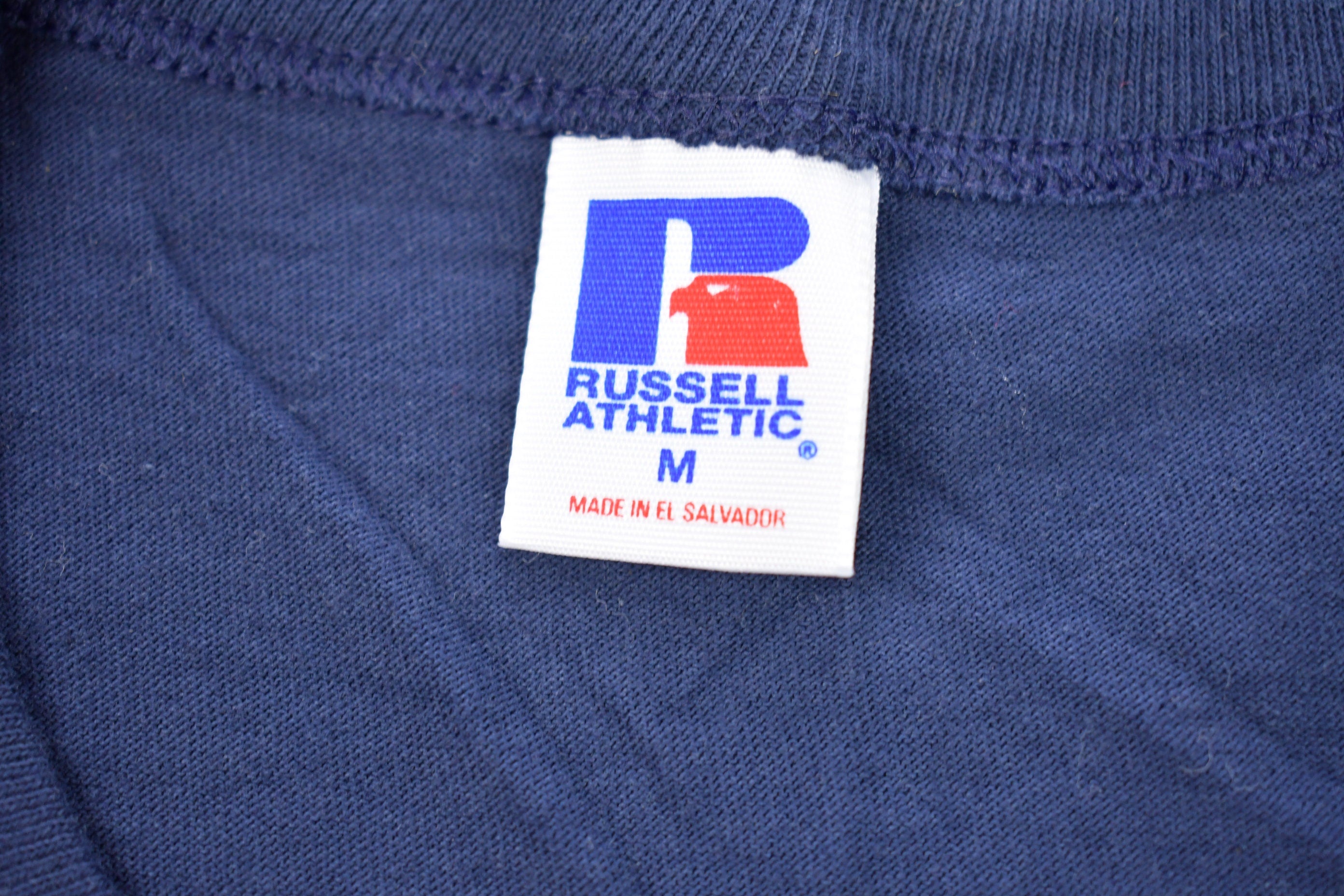 Vintage 1990s Russell Athletics Blank Navy Blue Tank Top