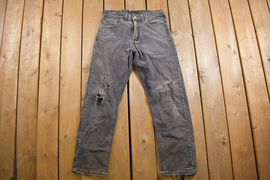 Vintage 1990s Levi's 505 Red Tab Black Jeans Size 31 x 29