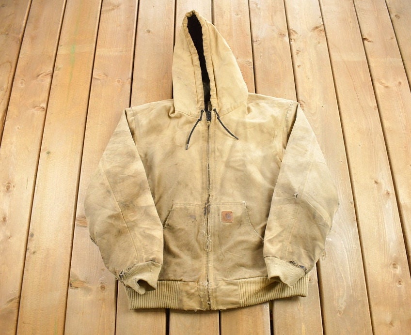 Vintage 1990s Carhartt Hooded Chore Jacket