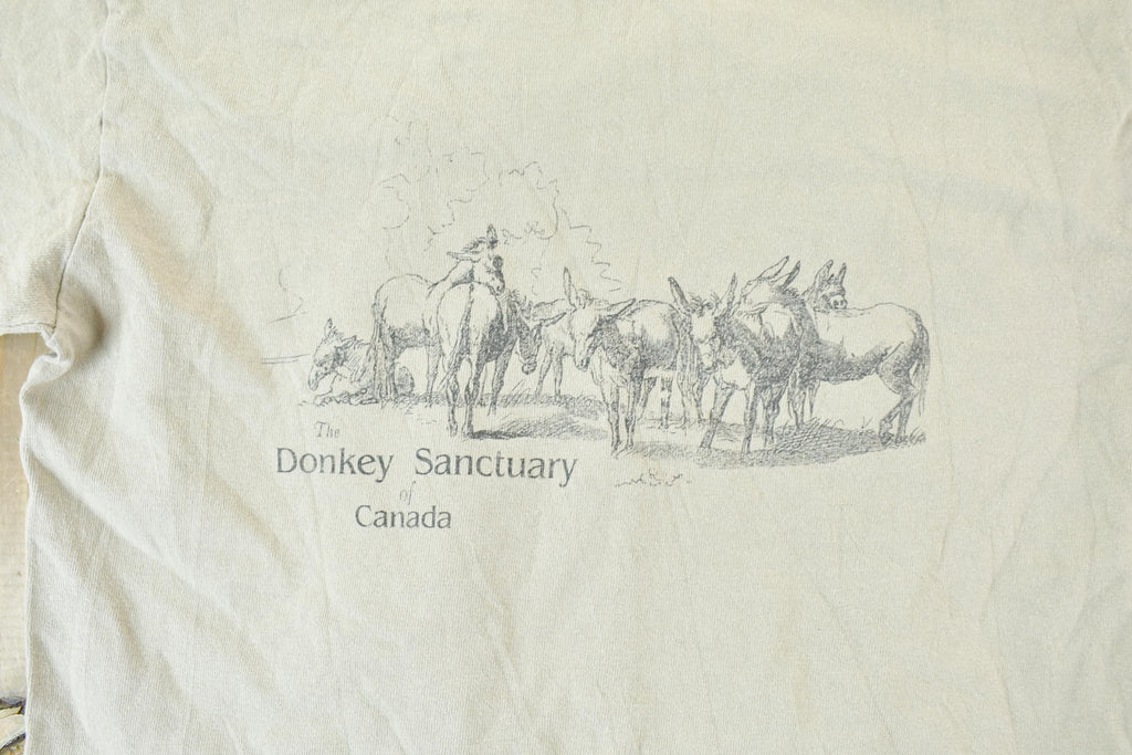 Vintage 1990s Donkey Sanctuary Canada Single Stitch T-Shirt
