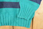 Vintage 1990s Izod Lacoste Striped Knit Crewneck Sweater Men's L