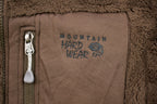 Vintage 1990s Brown Polartec Thermal Mountain Hard Wear Zip Fleece Sweater