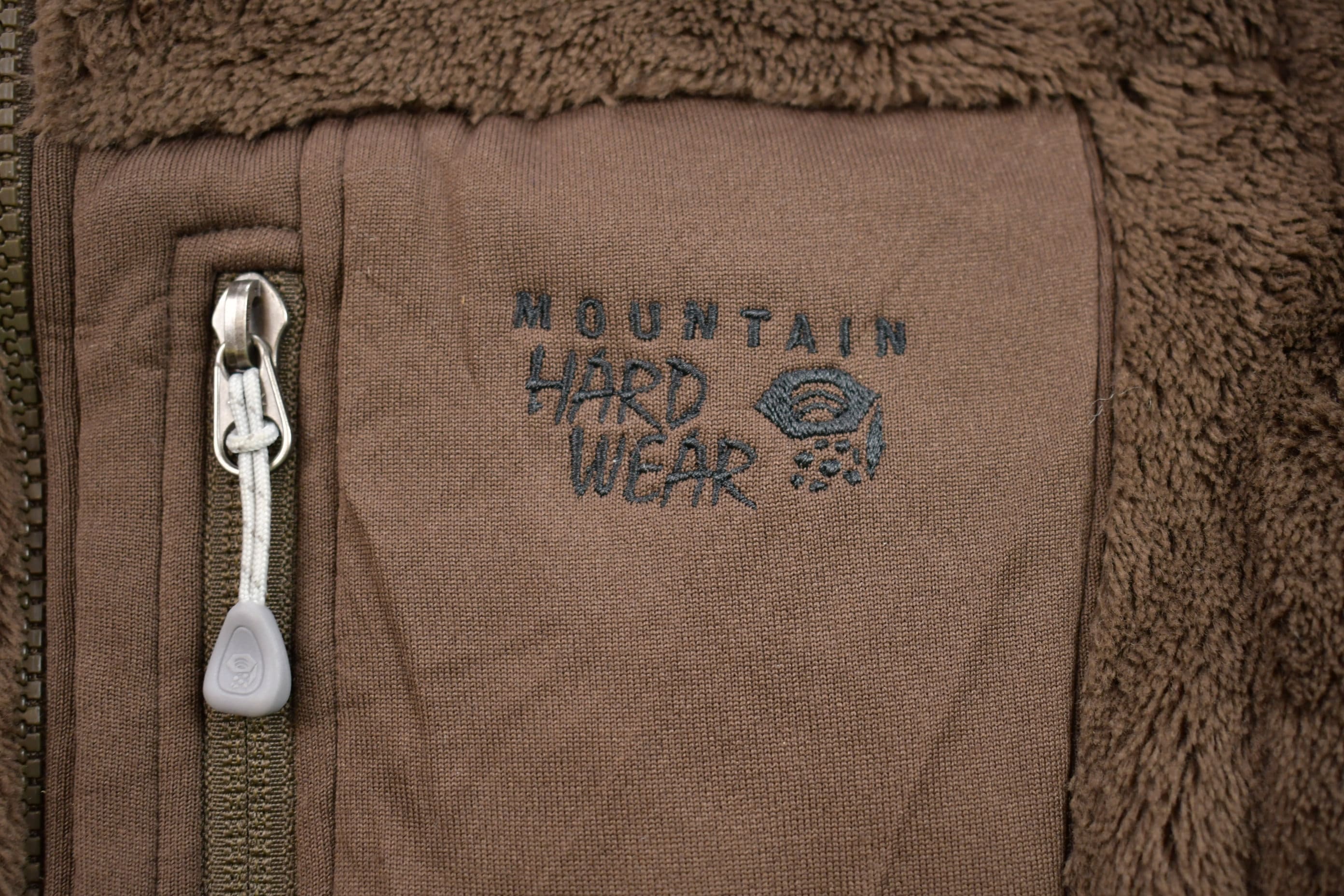 Vintage 1990s Brown Polartec Thermal Mountain Hard Wear Zip Fleece Sweater