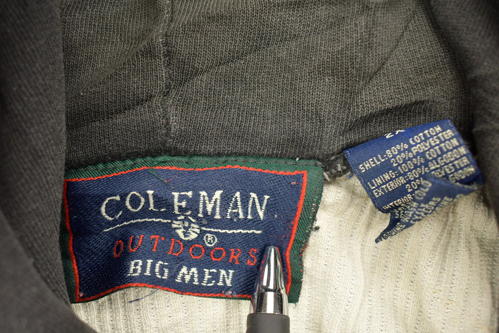 Vintage 1990s Coleman Outdoors Blank Zip Up Hoodie / 90s Crewneck / Made In Canada / Essential / Streetwear / Zip Up Hoodie / Blank Zip Up