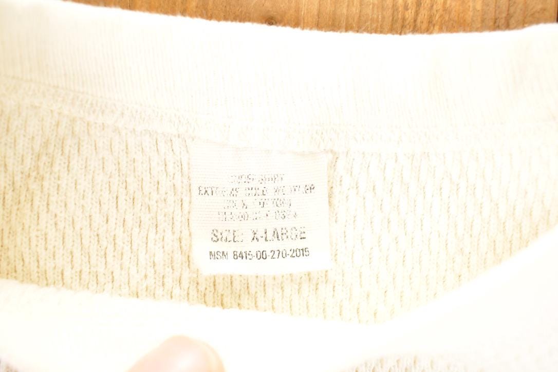 Vintage 1990s Blank Thermal Knit Crewneck Sweatshirt Men's M