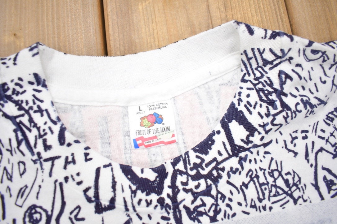 Vintage 1993 Jim Morrison lizard King All Over Print Graphic T Shirt
