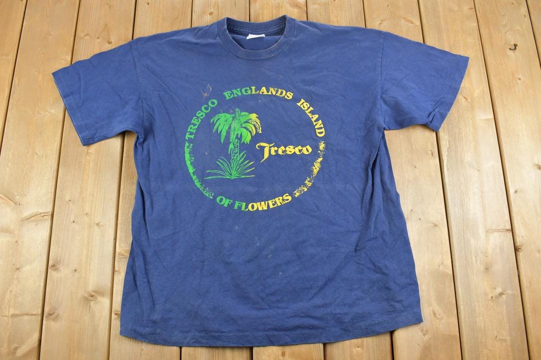 Vintage 1990s Tresco Englands Island Souvenir T-Shirt