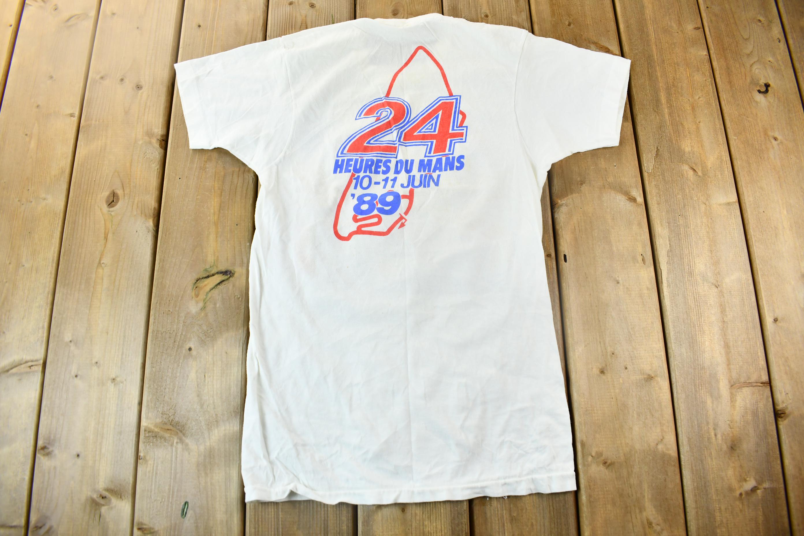 Vintage 1989 24 Heures Du Mans Racing Graphic T-Shirt