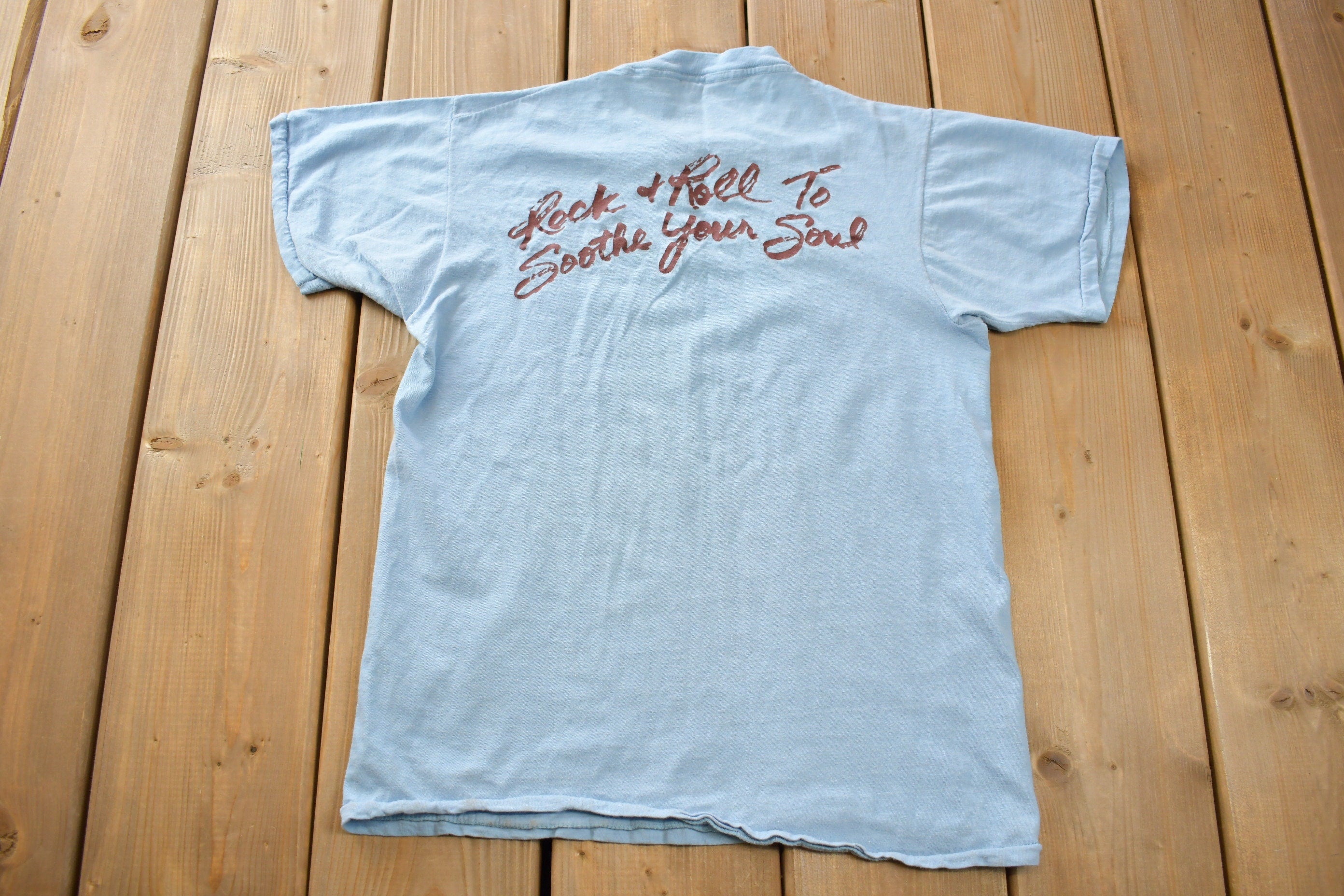 Vintage 1980s Clarence Clemons Rescue Rock N Roll Graphic T-Shirt