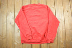 Vintage 1990s Fruit Of The Loom Red Blank Crewneck Sweatshirt