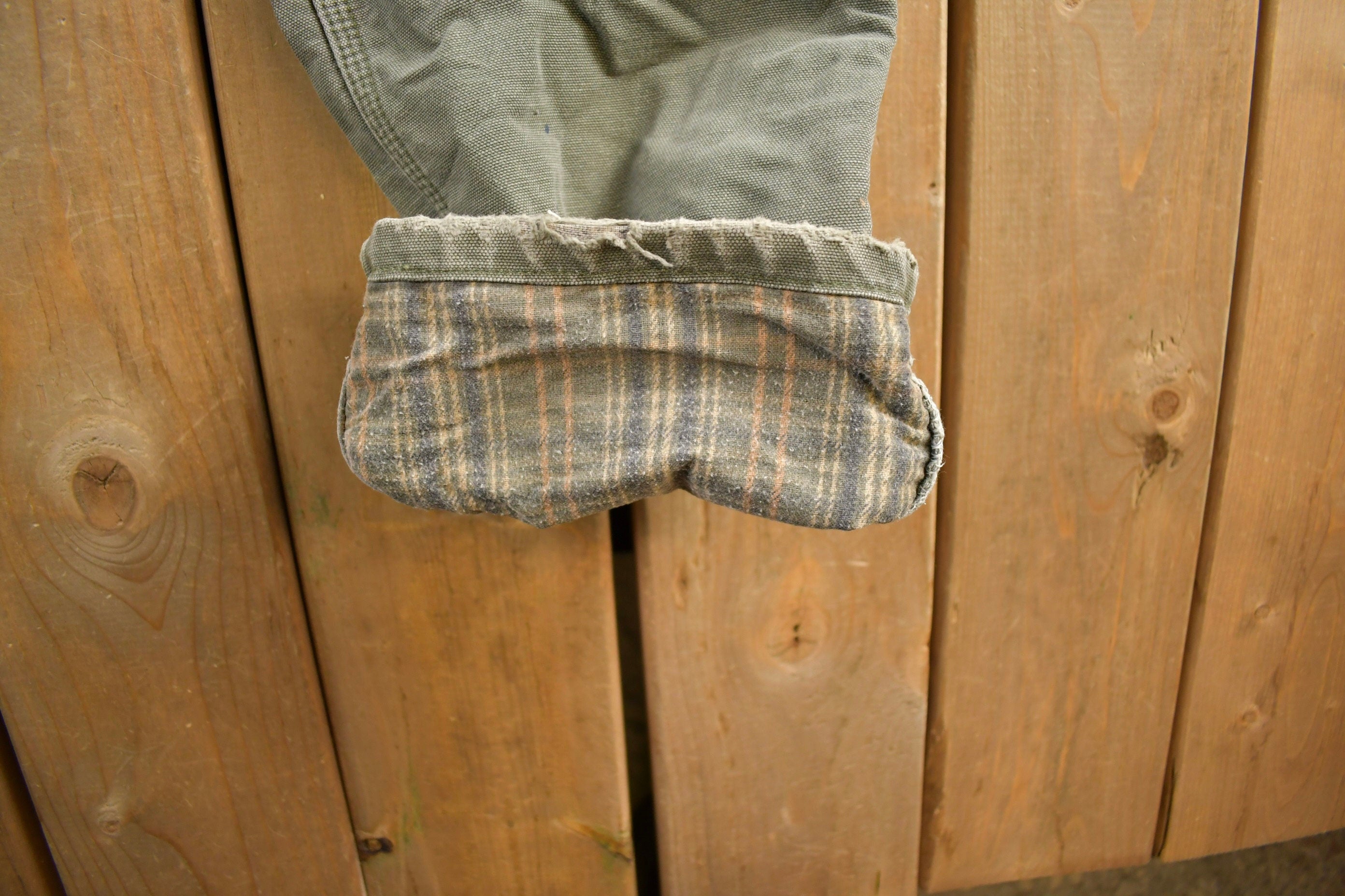 Vintage 1990s Carhartt Blanket Lined Work Pants Size 34x32