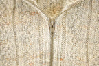 Vintage 1990s Pendleton Wool Cable Knit Zip Up Crewneck Sweater Men's XXL