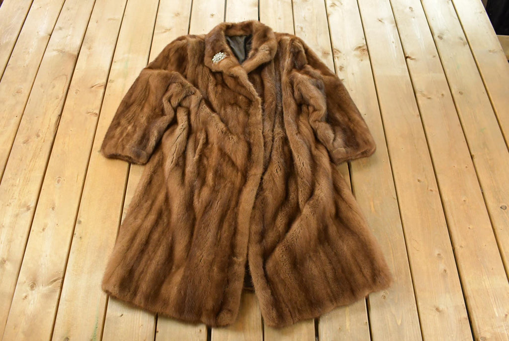 Vintage 1980s Mink Fur Coat Full Length Adult Large