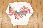 Vintage 1992 Canadian Farm AOP Crewneck Sweatshirt Women's L