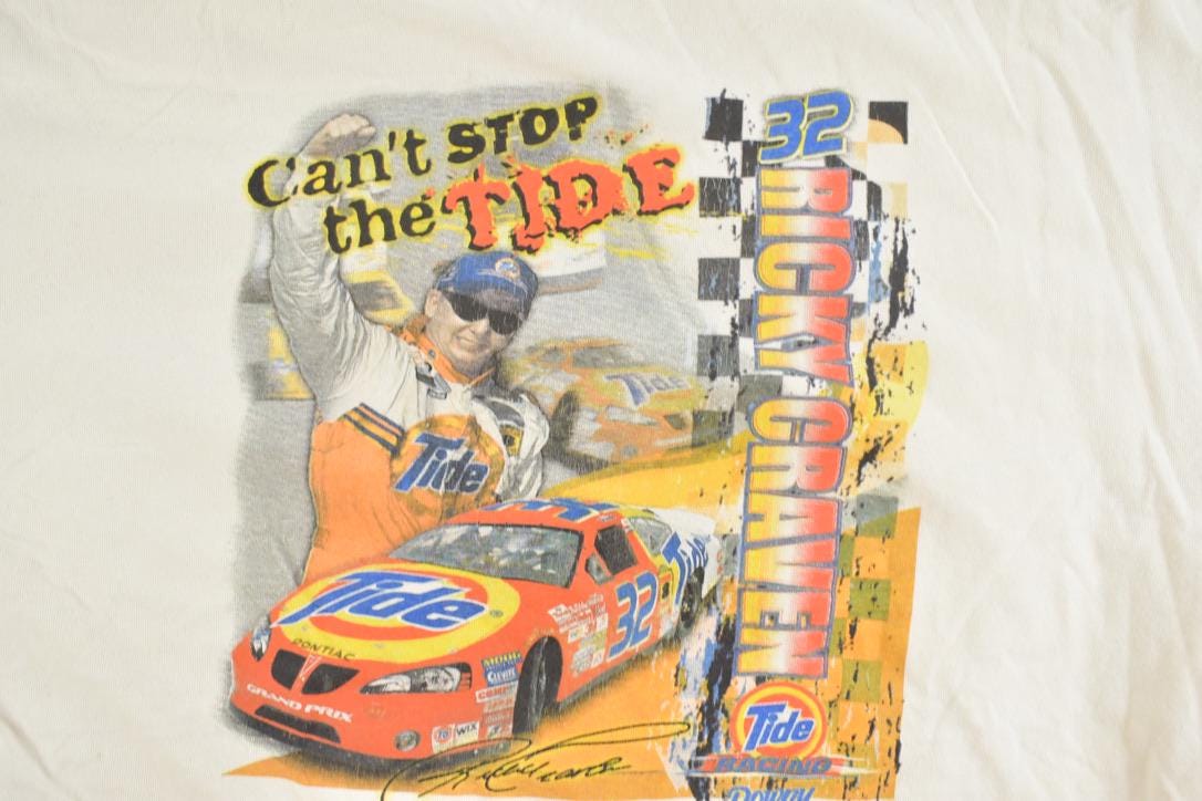 Vintage 1990s Tide Ricky Craven NASCAR Racing T-Shirt