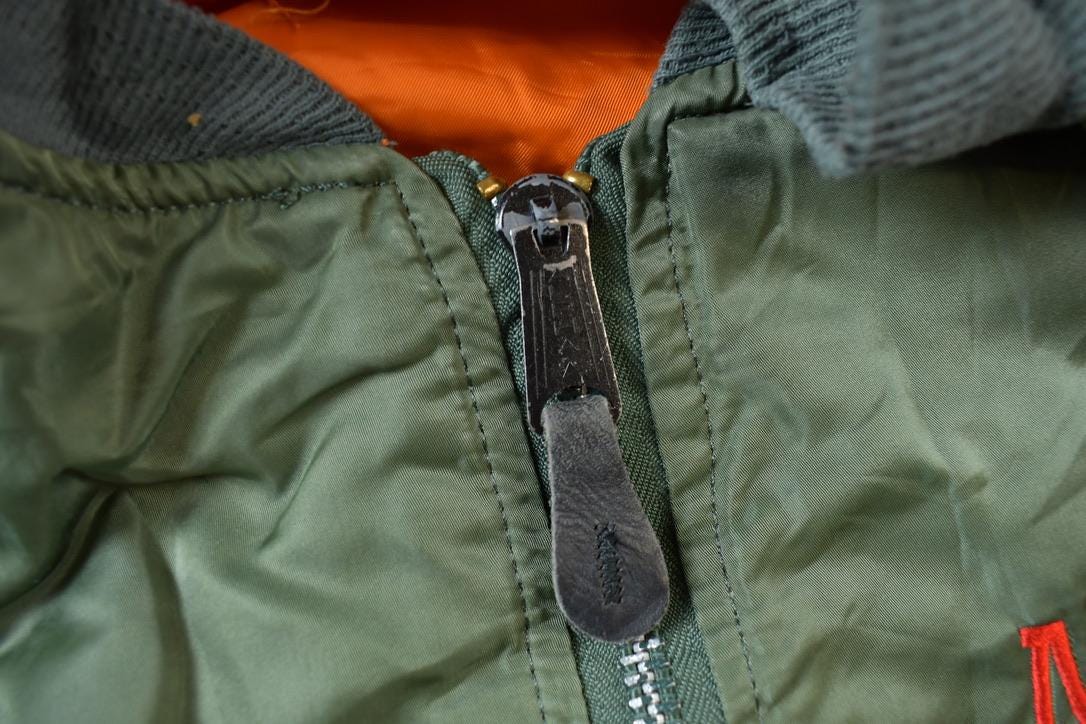 Vintage 1990s Alpha Industries Reversible Military Flyers Jacket /