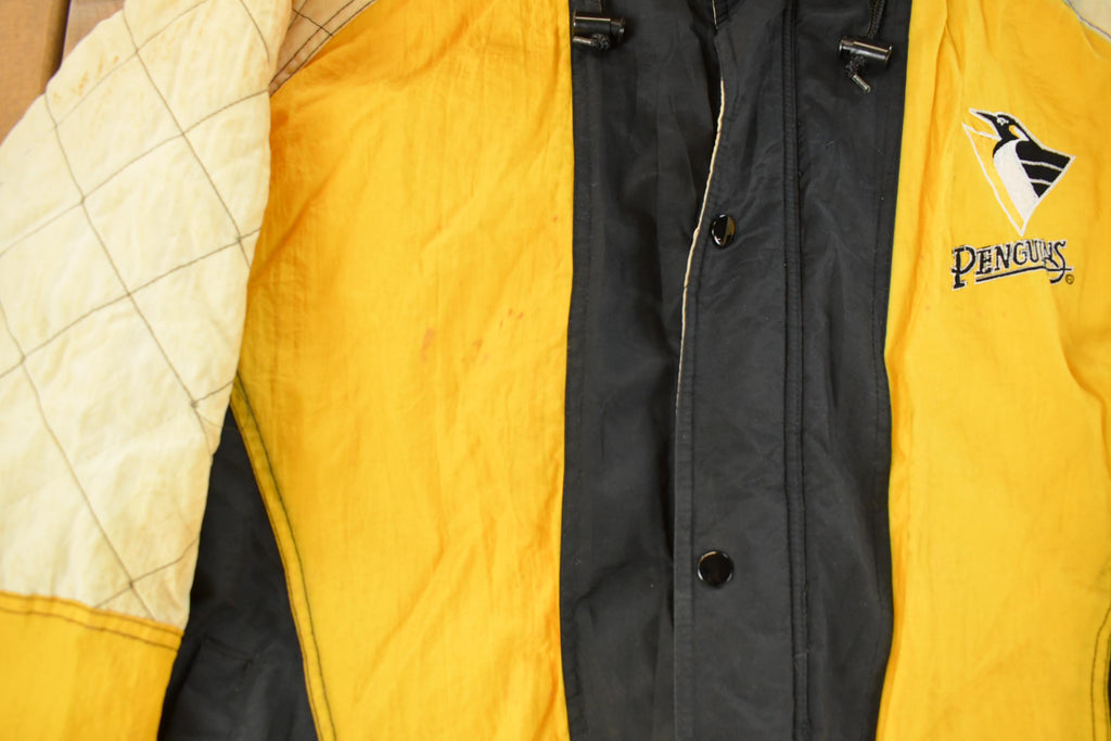 Vintage 1990s Pittsburgh Penguins NHL Starter Hooded Jacket Men's XL