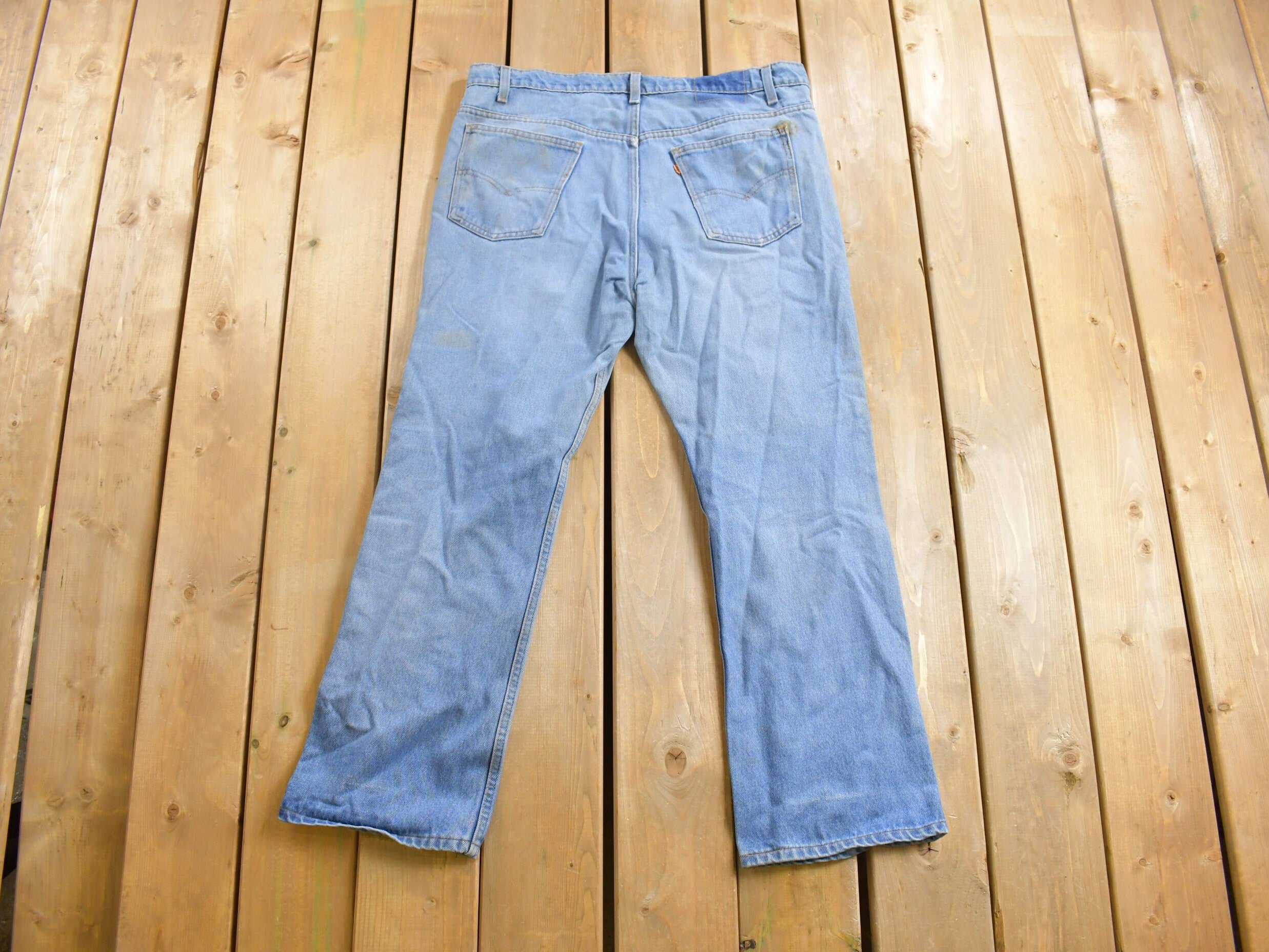 Vintage 1970s Levi's Orange Tab Jeans Size 37 x 28