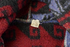 Vintage 1980s Ecuador Native Wool Hand Knit Hoodie Sweater Men's XL