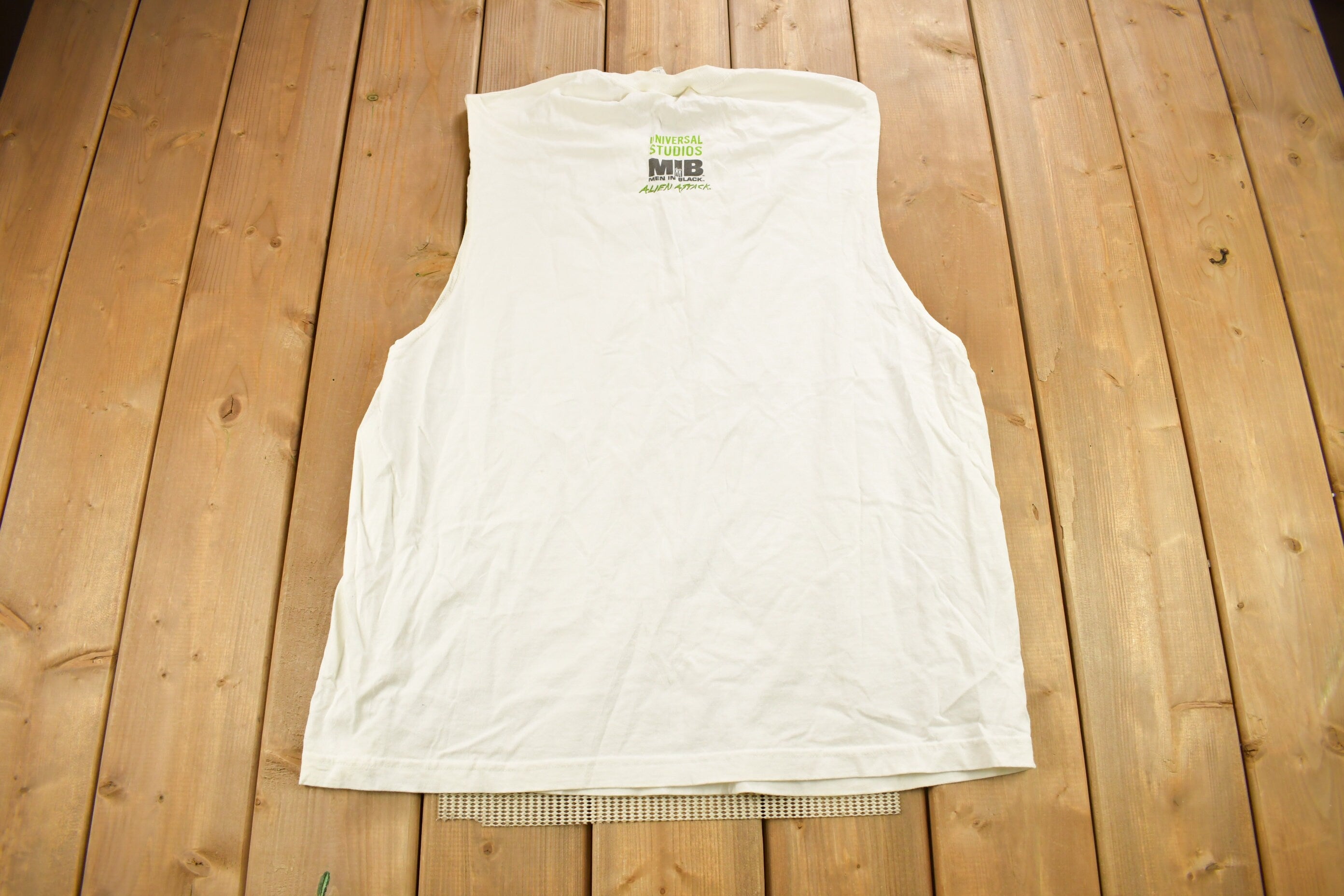 Vintage 1990s Men In Black Universal Studios Movie Promo Tank Top Shirt