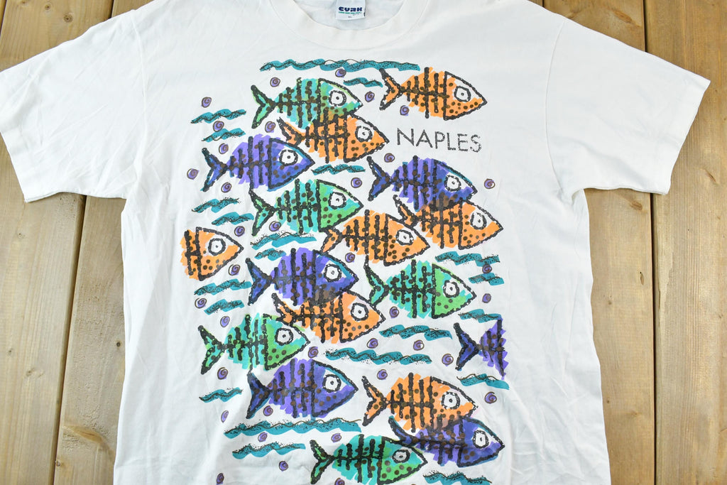 Vintage 1990s Naples Single Stitch Fish T-Shirt