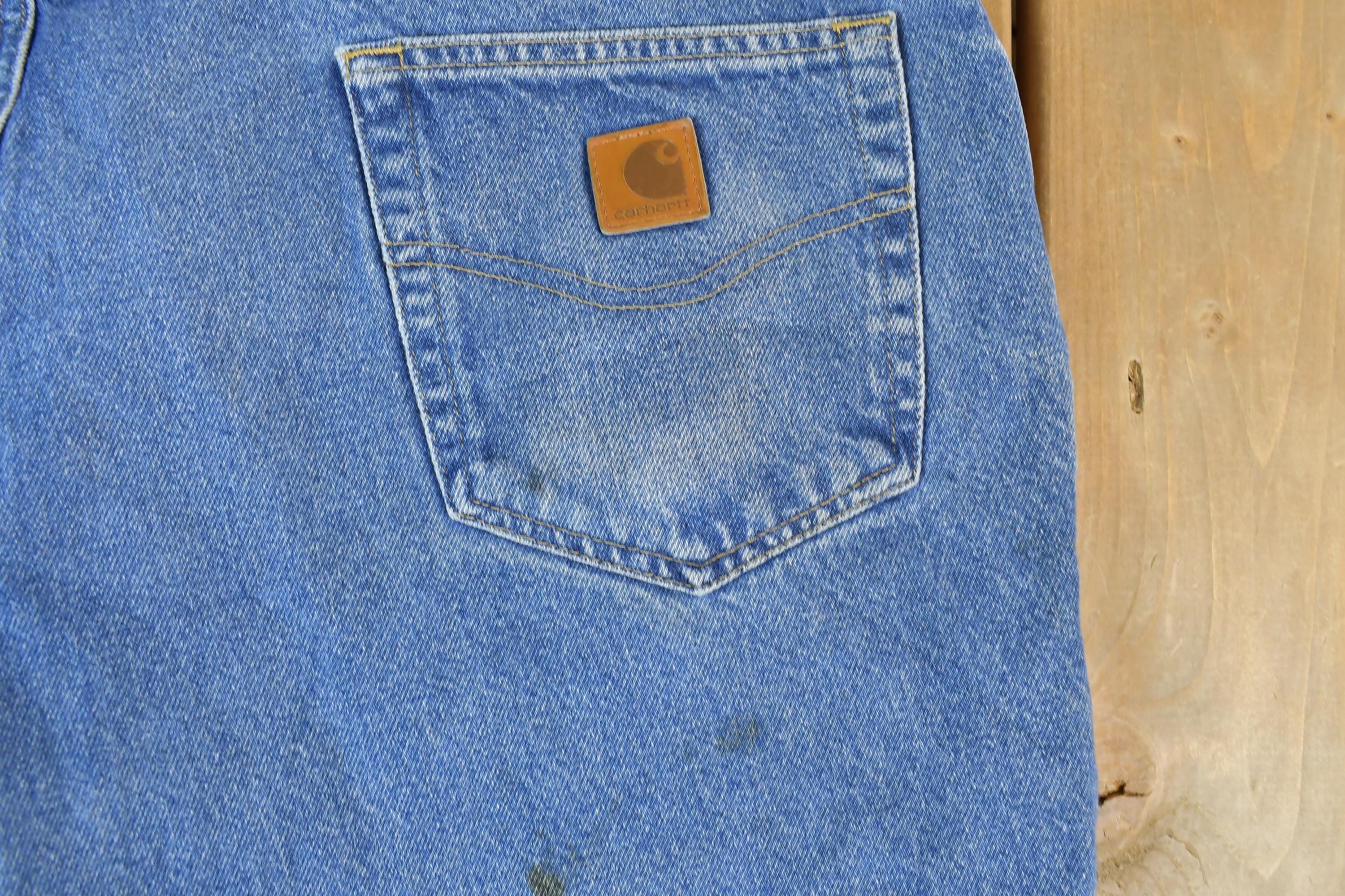 Vintage 1990s Carhartt Work Denim Jeans Size 42x32