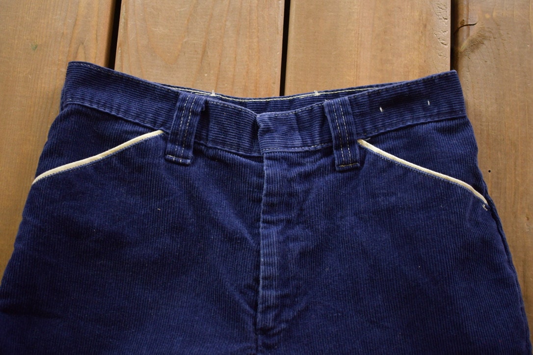 Vintage 1970s Cordarouy Bell Bottom Pants Size 24 x 28