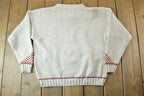 Vintage 1990s Eddie Bauer Floral Design Knit Crewneck Sweater  90s Crewneck  Made In USA  Preppy