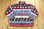 Vintage 1990s All Over Print Fleece Sweatshirt