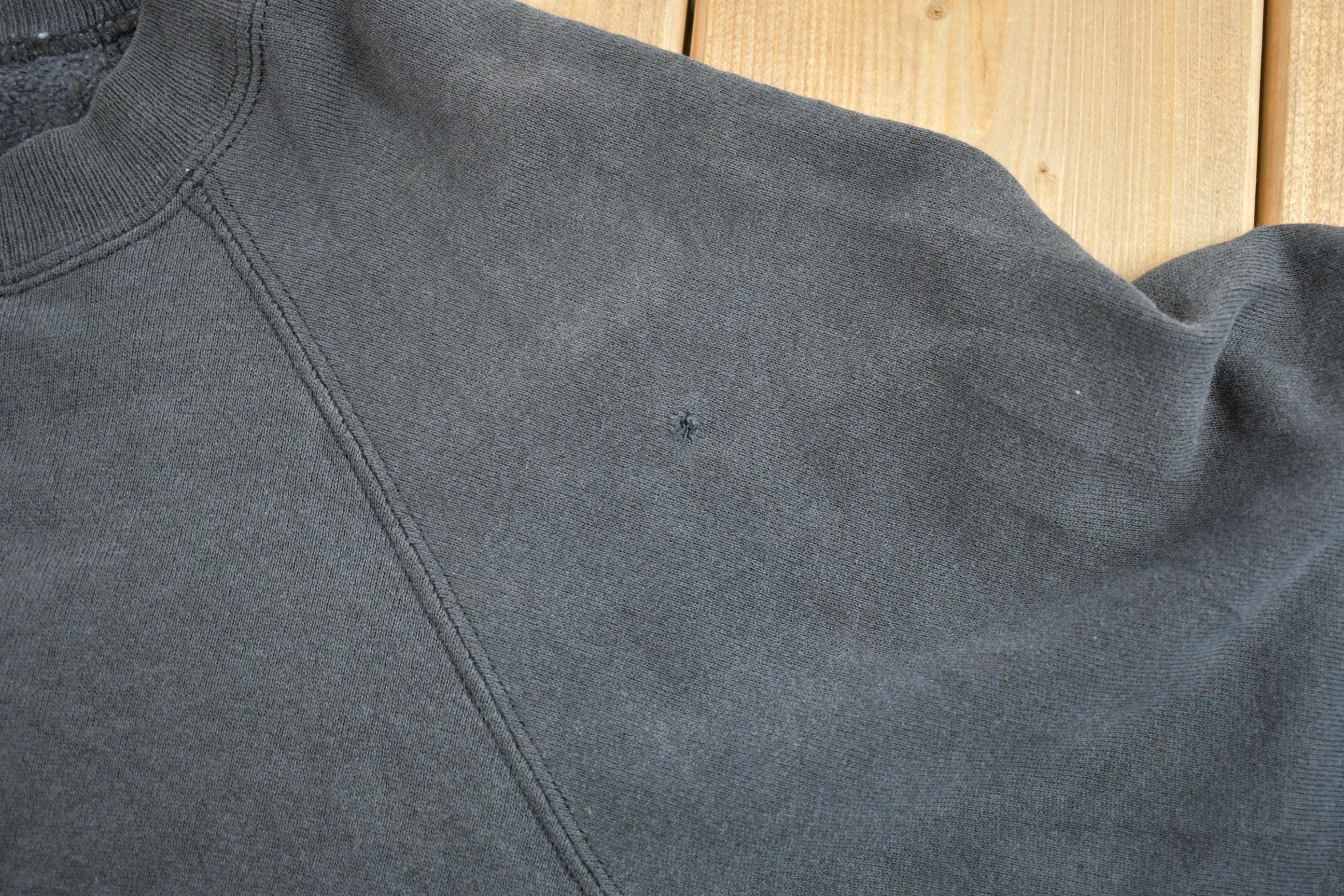 Vintage 1990s Black Hanes Crewneck Sweatshirt