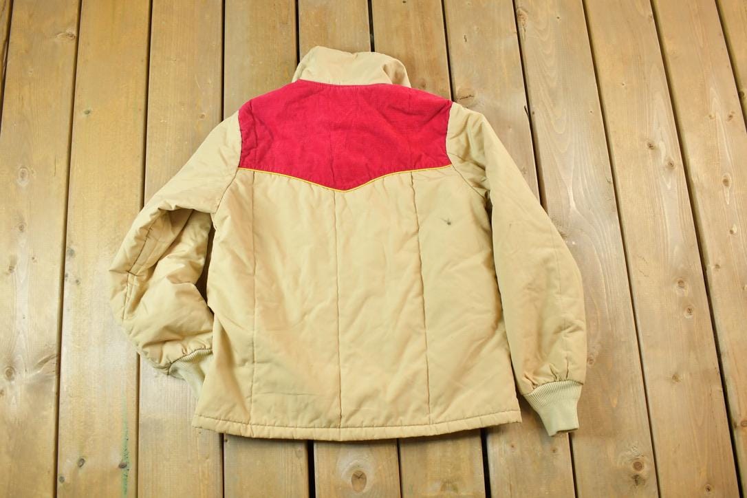 Vintage 1970s Nomad Light Corduroy Patch Zip Up Jacket
